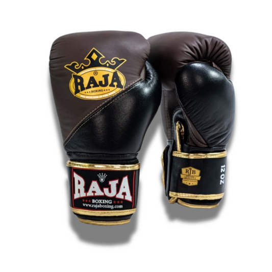 Raja Fancy Gloves - Special Raja Air 2 Brown/ Black Authentic Leather