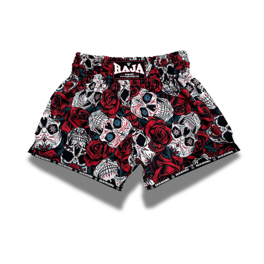Raja Muay Thai  Fancy Shorts -Skull and Rose