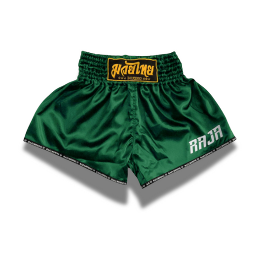 RAJA MuayThai Shorts - Classic Satin Green