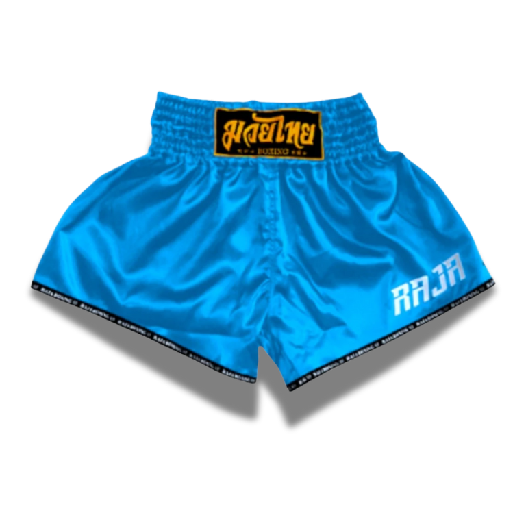 RAJA MuayThai Shorts - Classic Satin Sky Blue