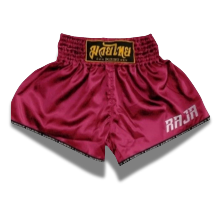 RAJA MuayThai Shorts - Classic Satin Crimson