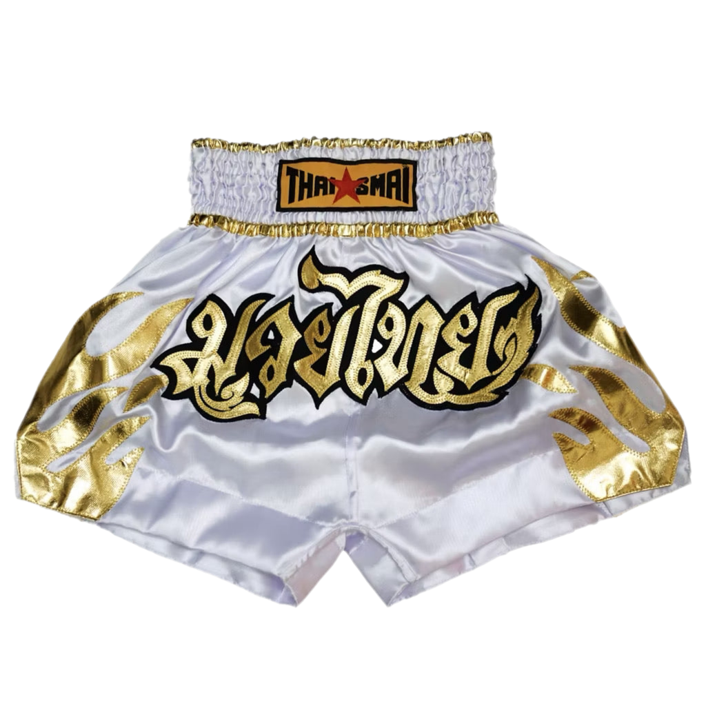 Thaismai Satin shorts - BS-1141 White / Gold