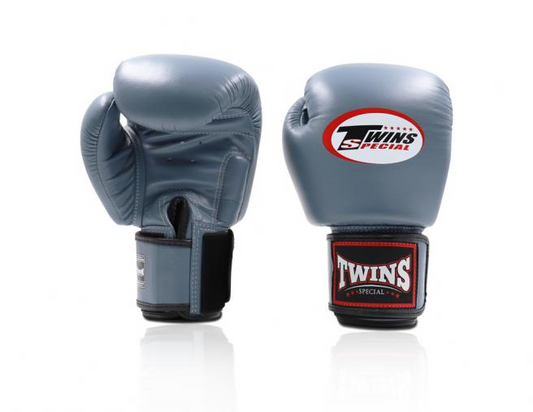 Twins Special BGVL3 Velcro Boxing Gloves Grey - KICKPUNCHELBOW