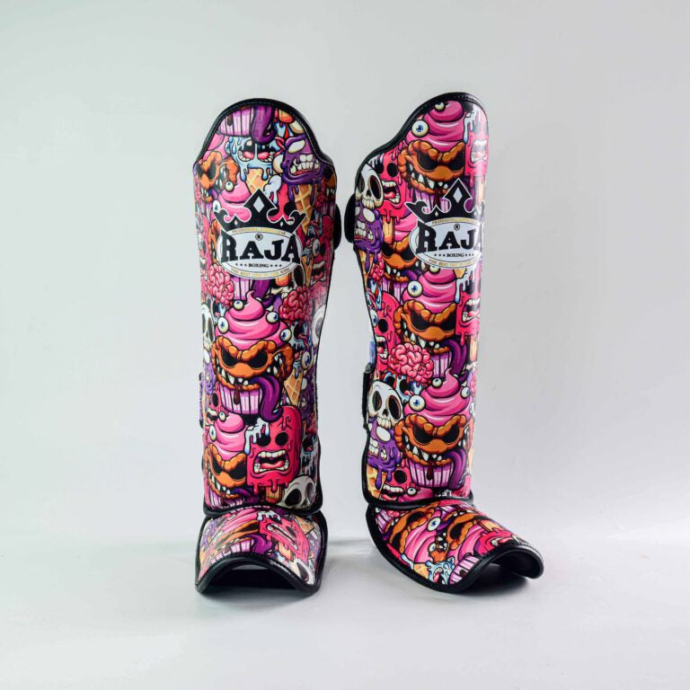 Authentic Leather Raja Shin Guards Cake Monster