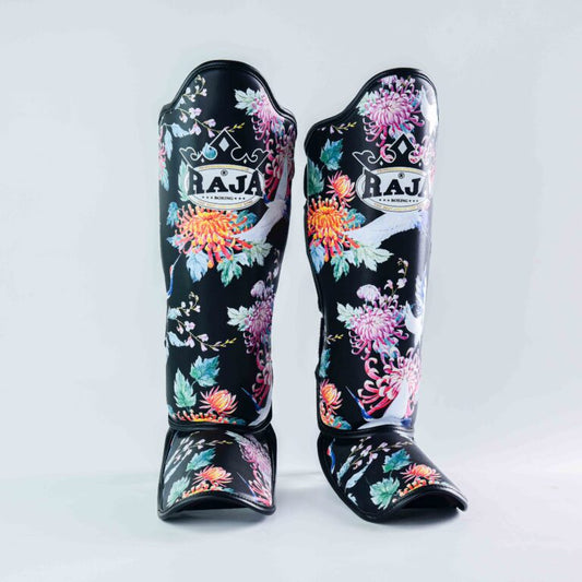 Authentic Leather Raja Shin Guards Flamingo