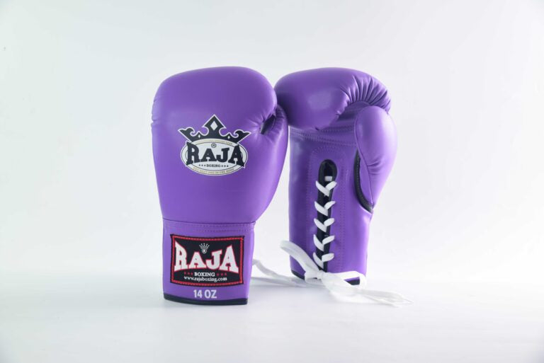 Raja Gloves - Leather Lace up Purple O.G - KICKPUNCHELBOW