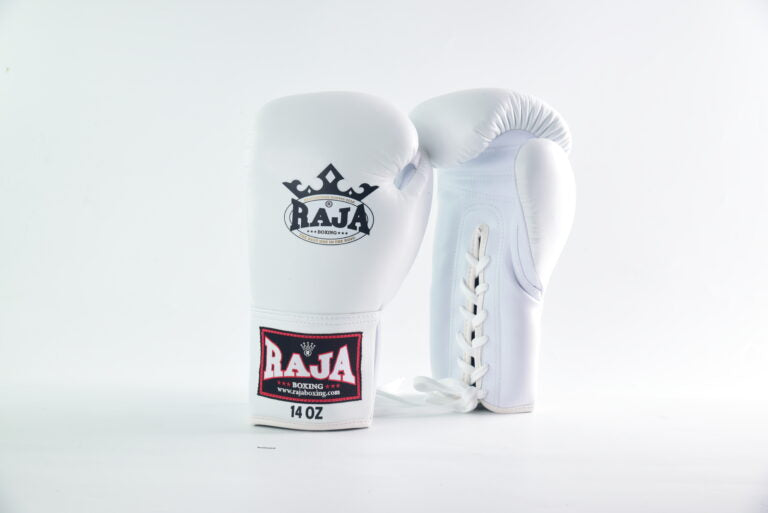Raja Gloves - Leather Lace up White O.G - KICKPUNCHELBOW