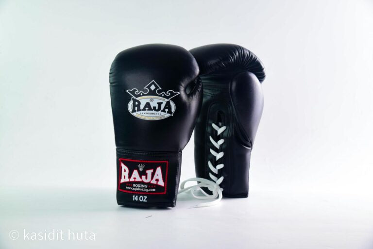 Raja Gloves - Leather Lace up Black O.G - KICKPUNCHELBOW