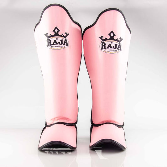 Authentic Leather Raja Shin Guards Pink - KICKPUNCHELBOW