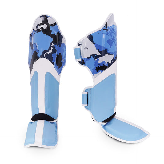 Top King Shin Guards Camo Blue - KICKPUNCHELBOW