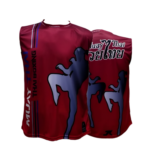 Muay Thai Training Singlets - Muay Thai Red - KICKPUNCHELBOW
