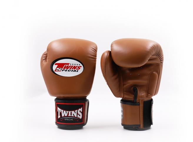 Twins Special BGVL3 Velcro Boxing Gloves Light Brown - KICKPUNCHELBOW