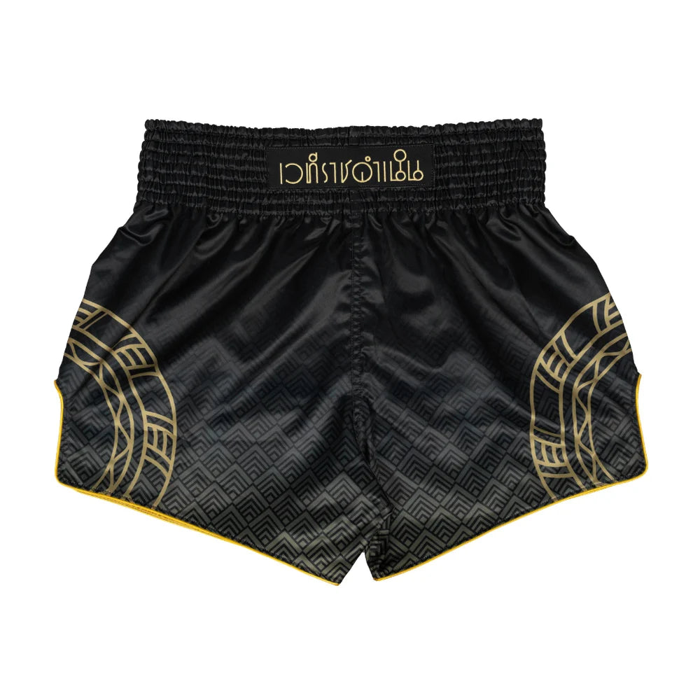 Fairtex - Muay Thai Shorts - Rajadamnern Logo BS-RAJ02 - Black/Gold