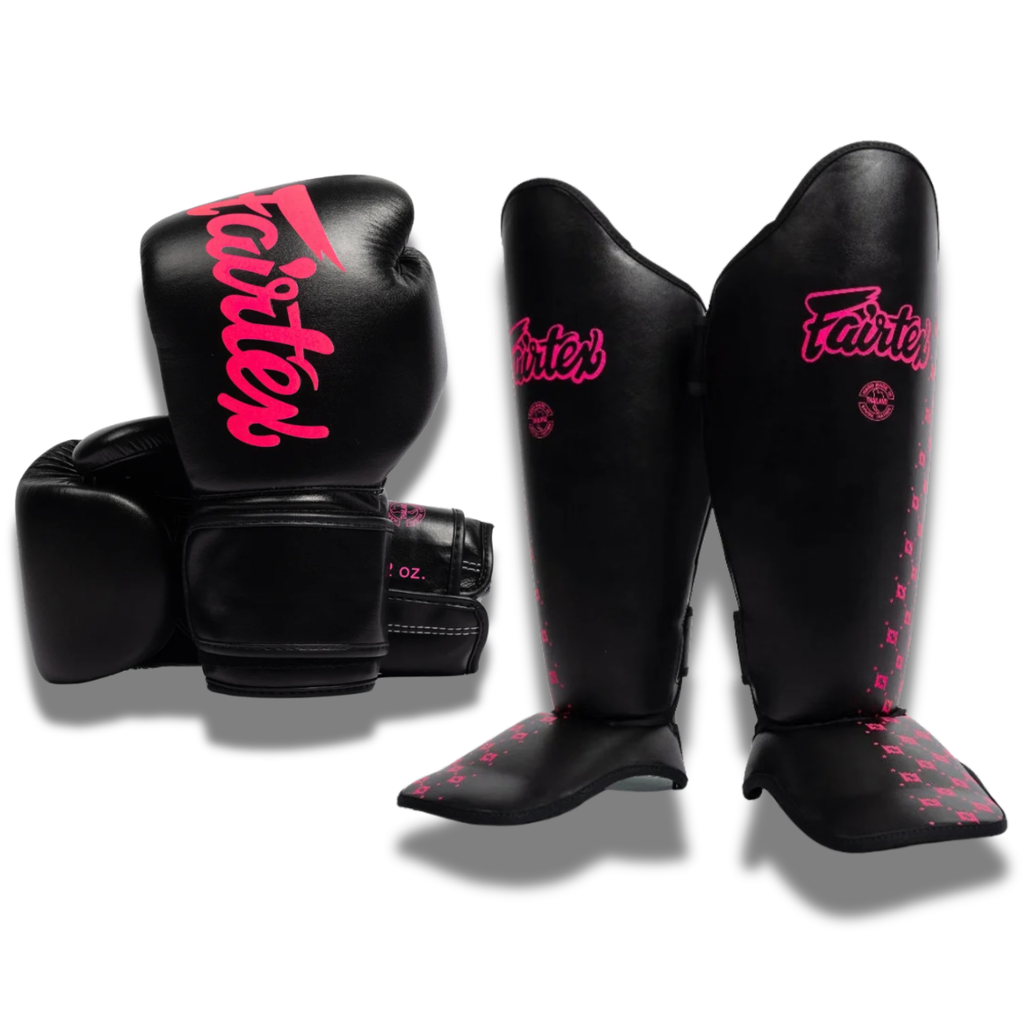 Fairtex - Sparring Set BGV14 Gloves/SP5 Shin Guards - Neon Pink