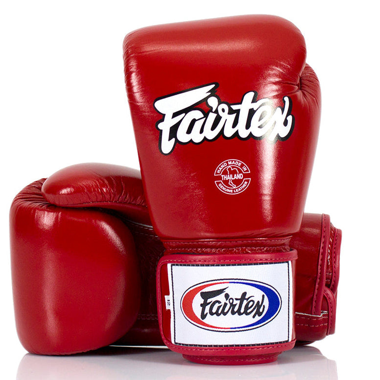 Fairtex Kids Muay Thai Universal Tight-Fit Gloves - Red - KICKPUNCHELBOW