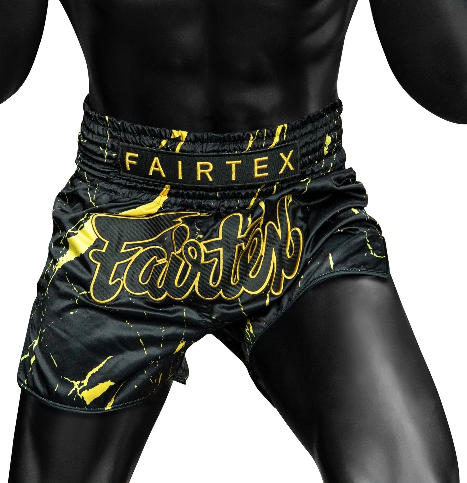 Fairtex - Muay Thai Shorts - Gold Dropz – KICKPUNCHELBOW