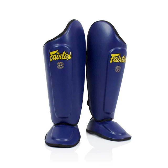 Fairtex SP8 Muay Thai shin guards in blue