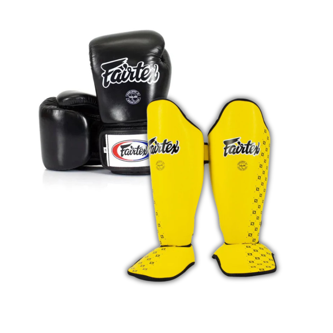Fairtex Sparring Set BGV1  SP5 Black Yellow - KICKPUNCHELBOW
