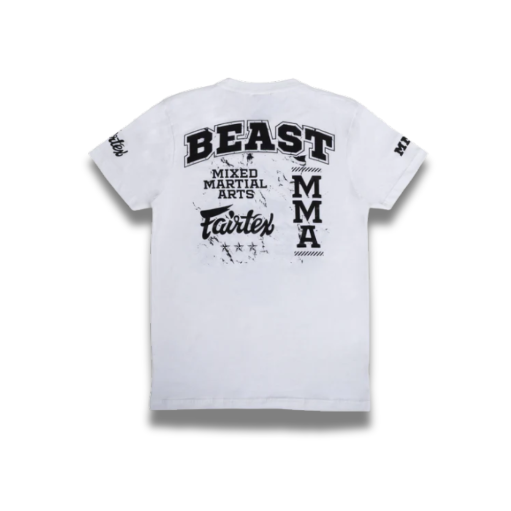 Fairtex x BEAST Official Movie Tee - Fight Grid White
