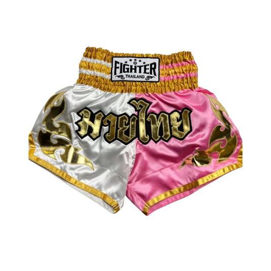 Fighter Thailand Muay Thai Shorts - Pink/White