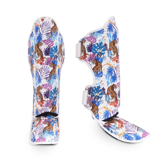 Top King Shin Guards Wild Tiger white - KICKPUNCHELBOW