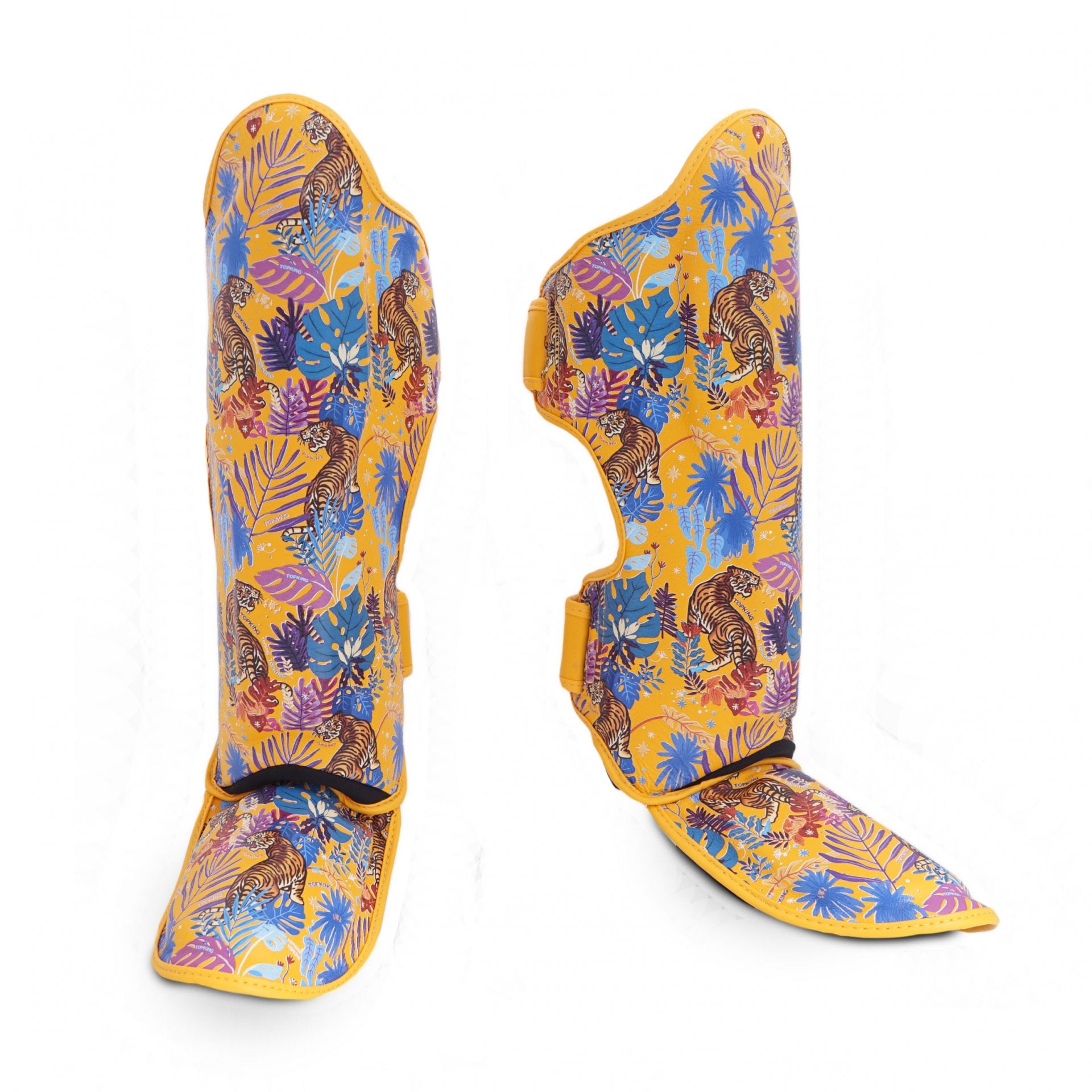 Top King Shin Guards Wild Tiger Yellow - KICKPUNCHELBOW