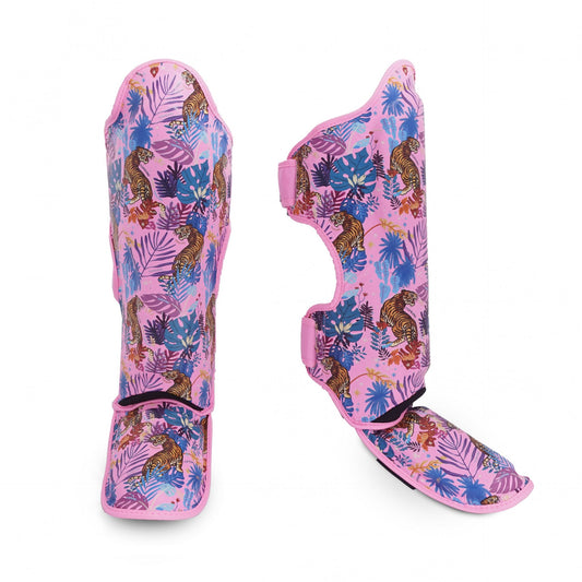 Top King Shin Guards Wild Tiger Pink - KICKPUNCHELBOW