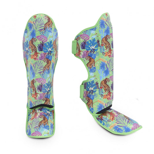 Top King Shin Guards Wild Tiger Green - KICKPUNCHELBOW
