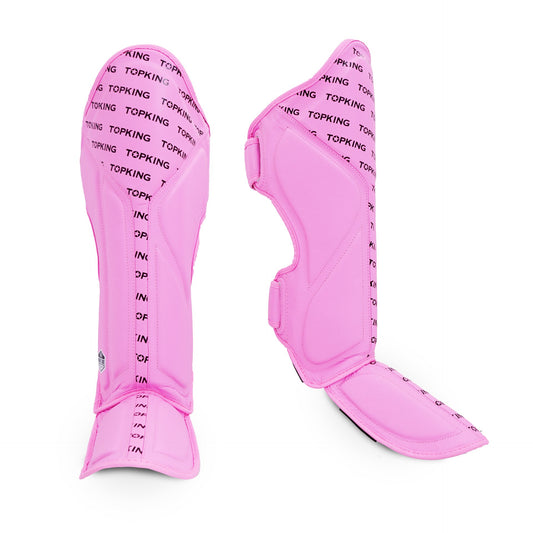 Top King Shin Guards Full Impact Single Tone Pink - KICKPUNCHELBOW