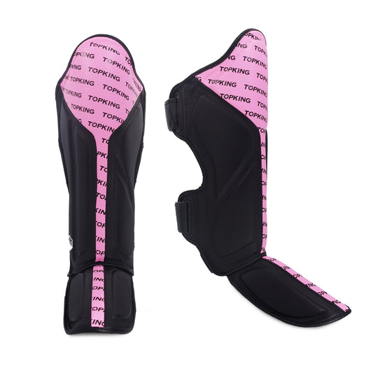 Top King Shin Guards Full Impact Double Tone Pink - KICKPUNCHELBOW