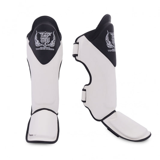 Top King Shin Guards Blend White - KICKPUNCHELBOW