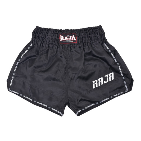 RAJA MuayThai Shorts RTB29-2 Black - KICKPUNCHELBOW