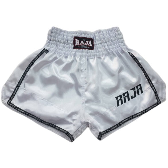 RAJA MuayThai Shorts RTB29-2 White - KICKPUNCHELBOW