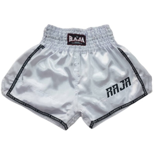 RAJA MuayThai Shorts RTB29-2 White - KICKPUNCHELBOW