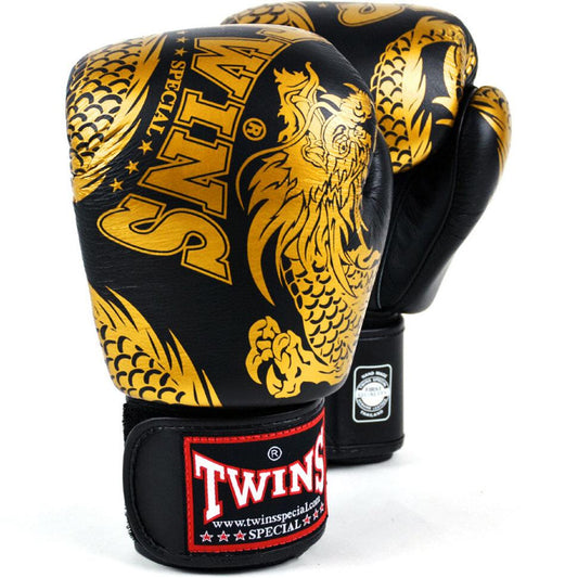 Twins Special Fancy FBGVL3-49 GOLD/BLACK BOXING GLOVES - KICKPUNCHELBOW