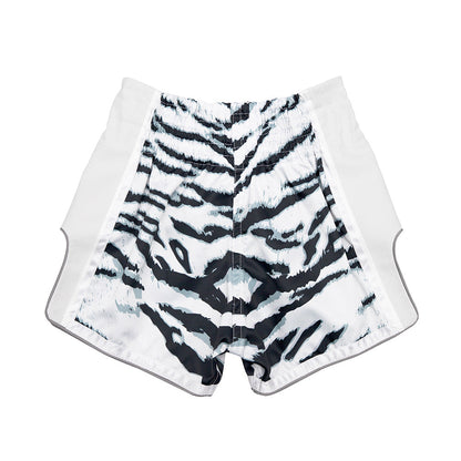 Fairtex Kids Muay Thai Shorts - BSK2103 "WHITE TIGER" - KICKPUNCHELBOW