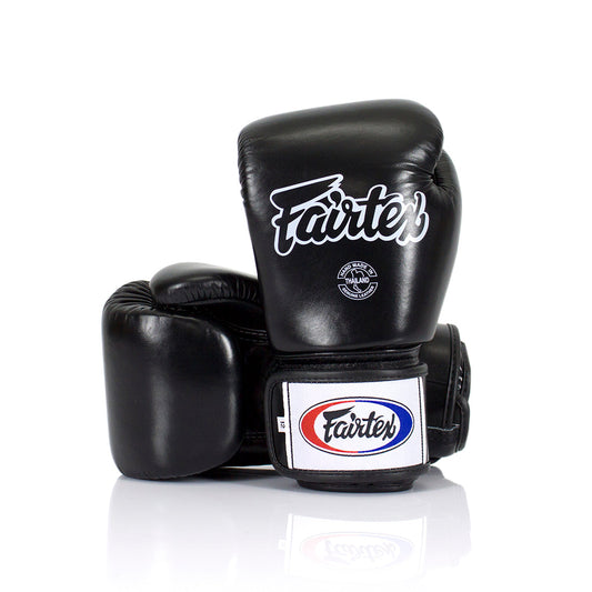 Fairtex Kids Muay Thai Universal Tight-Fit Gloves - Black - KICKPUNCHELBOW