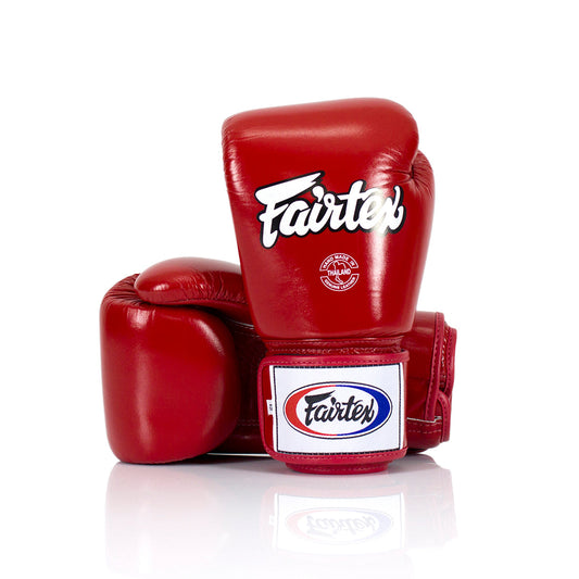 Fairtex Kids Muay Thai Universal Tight-Fit Gloves - Red - KICKPUNCHELBOW
