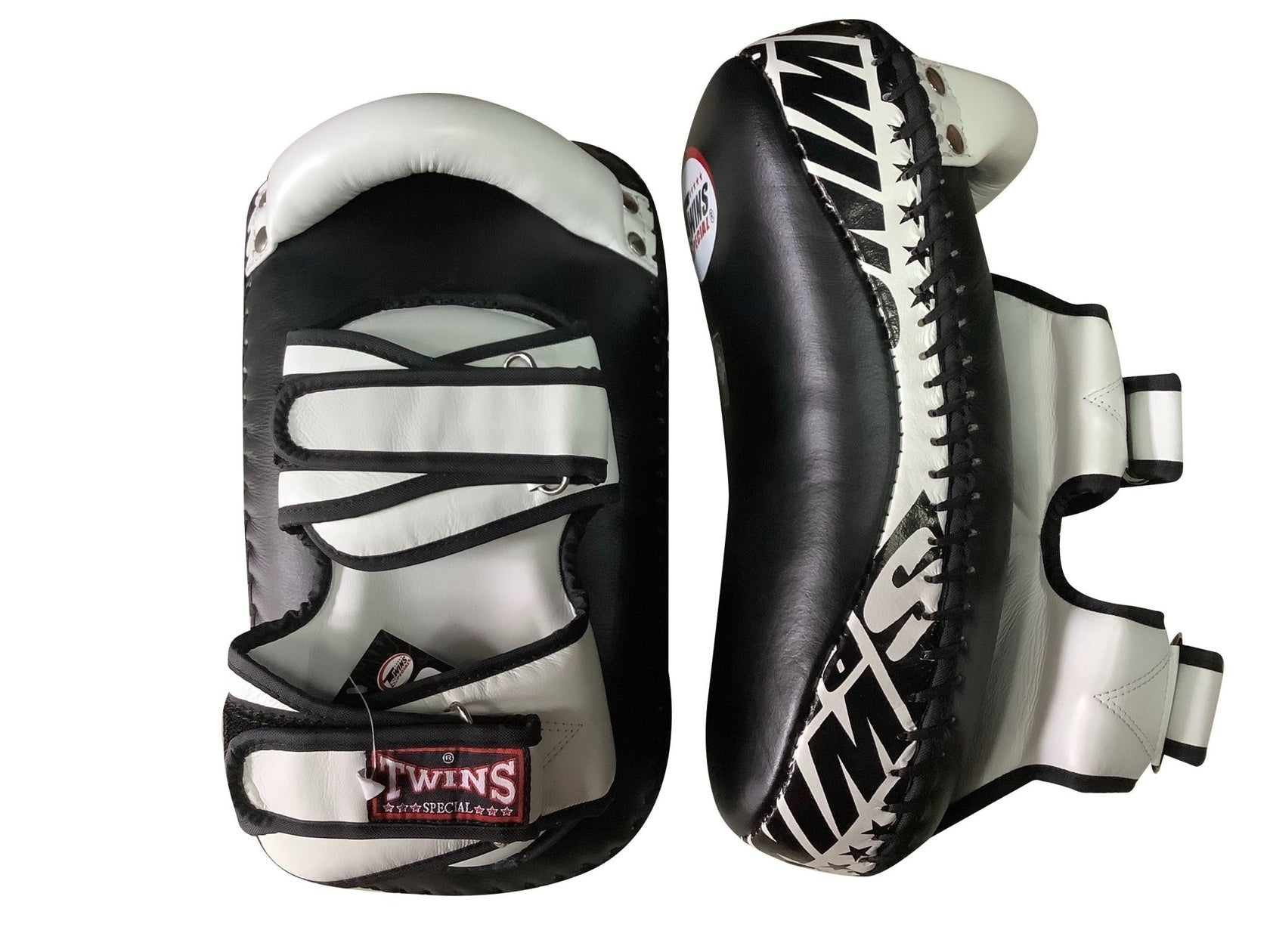 Twins Special Thai Pads KPL12 Black/White - KICKPUNCHELBOW