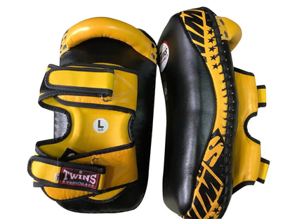 Twins Special Thai Pads KPL12 Black/Yellow - KICKPUNCHELBOW