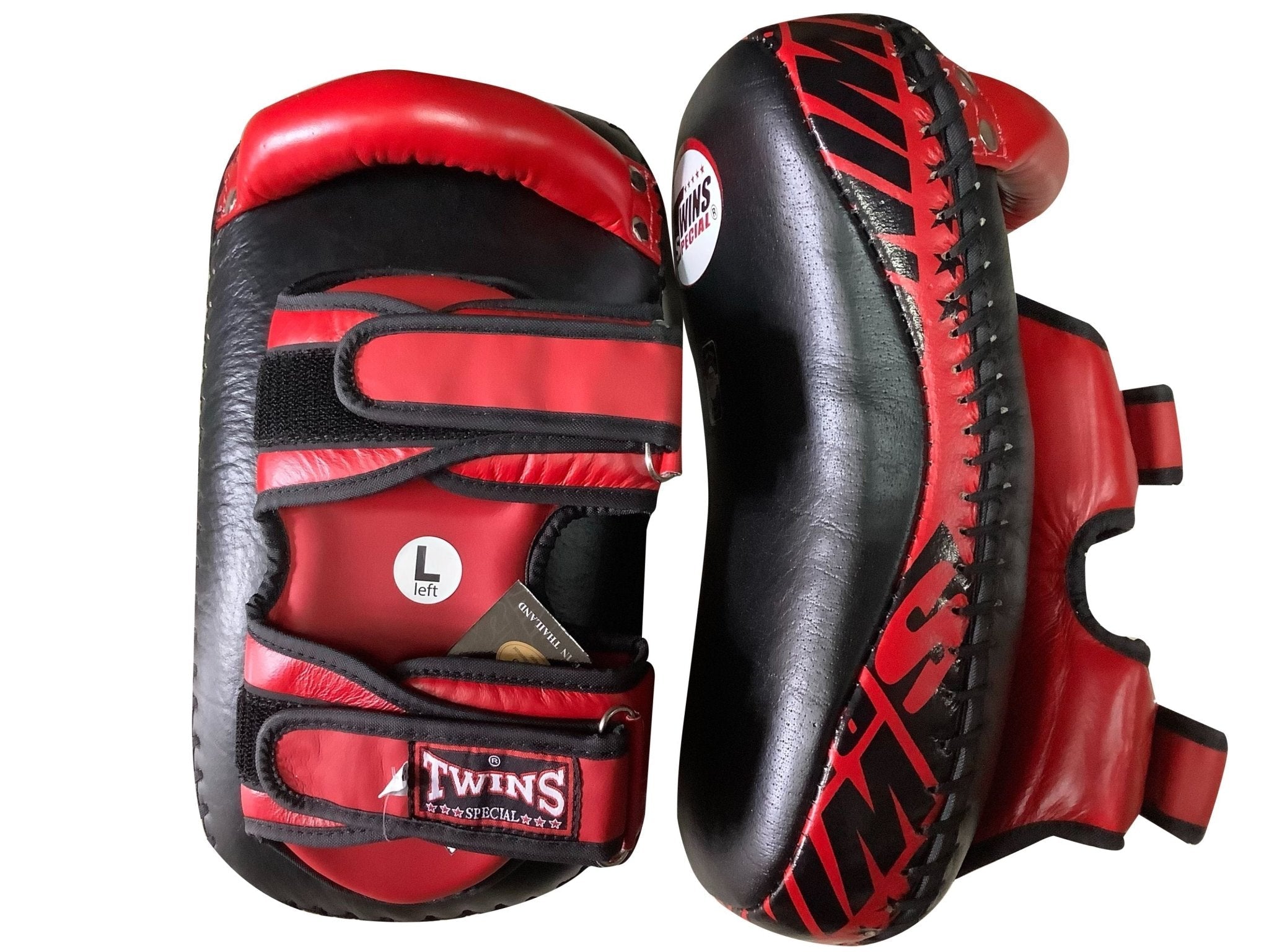 Twins Special Thai Pads KPL12 Black/Red - KICKPUNCHELBOW
