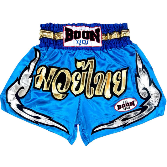 Boon Muay Thai Shorts MT37 - BLUE LAI THAI