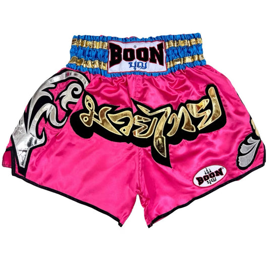 Boon Muay Thai Shorts MT34 - PINK FLOWERS