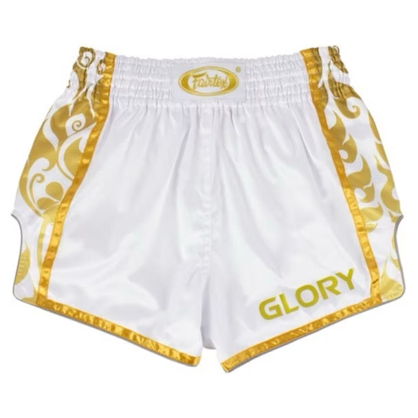 Fairtex Muay Thai Shorts - BSG2 White / Gold