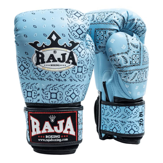 Raja Fancy Gloves -  Thai Style Blue Semi Leather