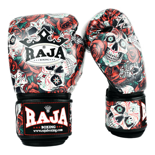 Raja Fancy Gloves - Skull Authentic Leather