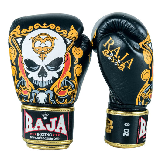 Raja Fancy Gloves - Louis Skull Authentic Leather