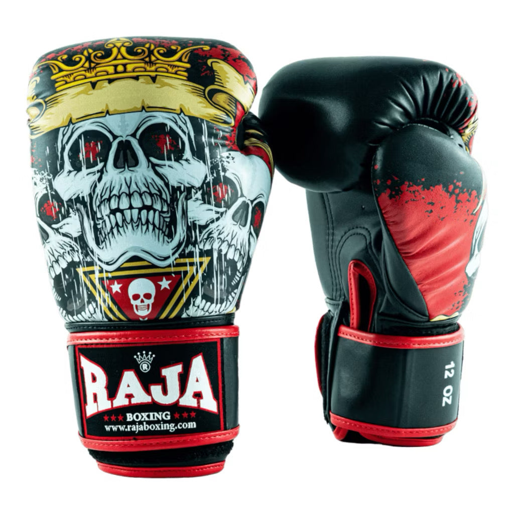 Raja Fancy Gloves - Raja Skull Semi Leather