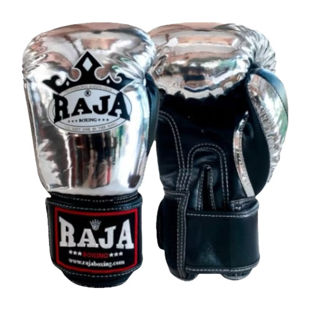 Raja Boxing Gloves  Model PU Leather - Silver