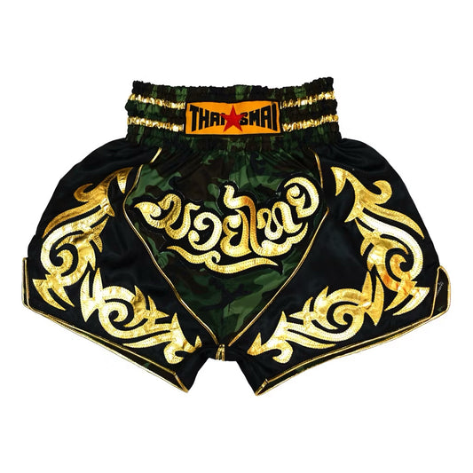 Thaismai Satin shorts - BS-1203 Camo Green